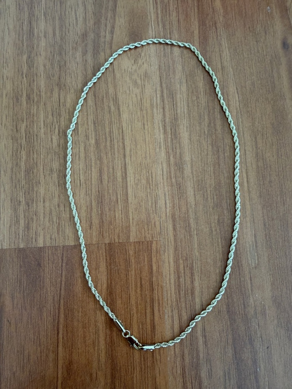 ❤️ Gold Tone Rope Chain Necklace New - Picture 3 of 5